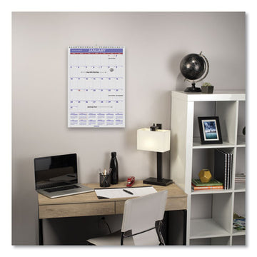 AT-A-GLANCE® Monthly Wall Calendar With Ruled Daily Blocks, 12 X 17, White Sheets, 12-month (jan To Dec): 2022 freeshipping - TVN Wholesale